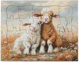Wooden PuzzlesAnimal Scene Wooden Puzzle, 20 Pieces – Amish MadeAmishchildrenSaving Shepherd