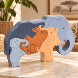 Wooden PuzzlesELEPHANT PUZZLE - Wooden Scroll Saw Animal Puzzleanimal puzzledevelopmental toySaving Shepherd