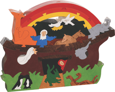 Wooden PuzzlesLARGE NOAH'S ARK PUZZLE - Wooden Scroll Saw Animal Puzzleanimal puzzledevelopmental toySaving Shepherd