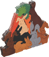 Wooden PuzzlesPILE OF BUNNIES PUZZLE - Wooden Scroll Saw Animal Puzzleanimal puzzledevelopmental toySaving Shepherd