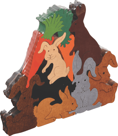 Wooden PuzzlesPILE OF BUNNIES PUZZLE - Wooden Scroll Saw Animal Puzzleanimal puzzledevelopmental toySaving Shepherd