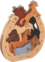 Wooden PuzzlesPILE OF HORSES PUZZLE - Wooden Scroll Saw Animal Puzzleanimal puzzledevelopmental toySaving Shepherd