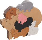 Wooden PuzzlesPILE OF PIGS PUZZLE - Wooden Scroll Saw Animal Puzzleanimal puzzledevelopmental toySaving Shepherd