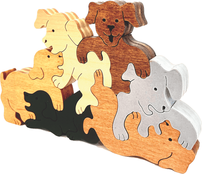 Wooden PuzzlesPILE OF PUPS PUZZLE - Wooden Scroll Saw Animal Puzzleanimal puzzledevelopmental toySaving Shepherd