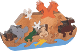 Wooden PuzzlesSMALL NOAH'S ARK PUZZLE - Wooden Scroll Saw Animal Puzzleanimal puzzledevelopmental toySaving Shepherd