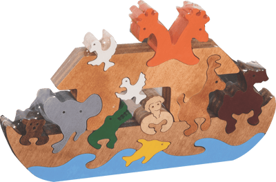 Wooden PuzzlesSMALL NOAH'S ARK PUZZLE - Wooden Scroll Saw Animal Puzzleanimal puzzledevelopmental toySaving Shepherd