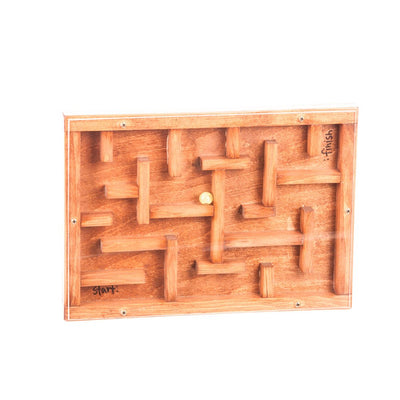Wooden PuzzlesWooden Marble Maze in Harvest – Amish HandcraftedAmishchildrenSaving Shepherd