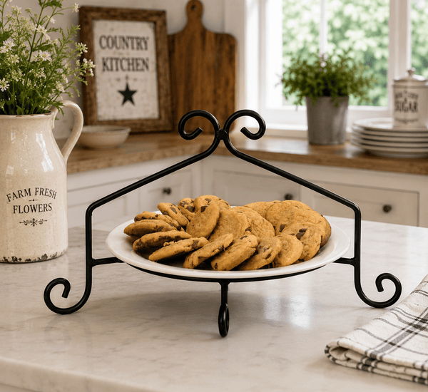Wrought Iron3 WROUGHT IRON PIE RACK SET - Single Double & Triple Tier Metal Display Standspie rackpie standSaving Shepherd