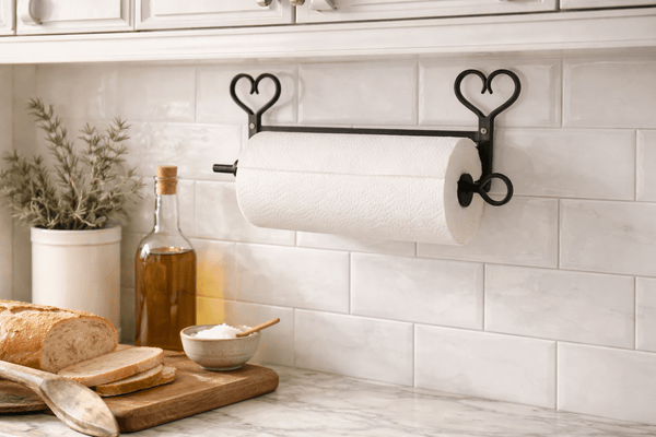 Wrought IronCOUNTRY HEARTS WROUGHT IRON PAPER TOWEL HOLDER Wall Mount Handmade in USAaccessoriesaccessorySaving Shepherd