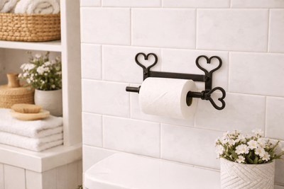 Wrought IronCountry Hearts Wrought Iron Toilet Paper Tissue Holder USA Amish BlacksmithaccessoriesaccessorySaving Shepherd