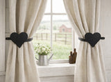 Wrought IronHEART CURTAIN TIE BACKS - 2 Solid Wrought Iron Hand Forged Drapes Holdback Hooks (Copy)accessoriesaccessorySaving Shepherd