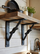 Wrought IronINDUSTRIAL WROUGHT IRON RING SHELF BRACKETS - Amish Blacksmith Hand Forged USAAmish BlacksmithbracketSaving Shepherd