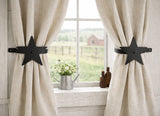 Wrought IronSTAR CURTAIN TIE BACKS - 2 Solid Wrought Iron Hand Forged Drapes Holdback HooksaccessoriesaccessorySaving Shepherd