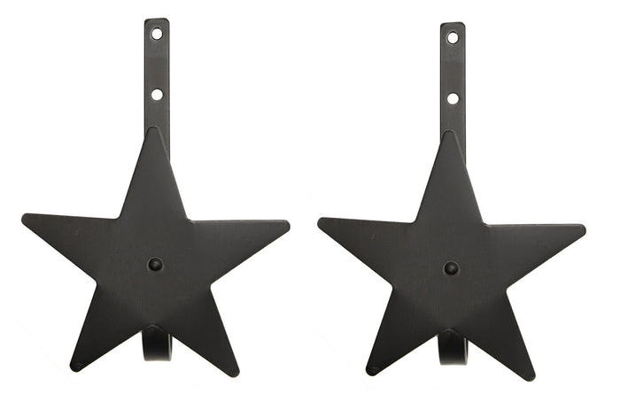 Wrought IronSTAR CURTAIN TIE BACKS - 2 Solid Wrought Iron Hand Forged Drapes Holdback HooksaccessoriesaccessorySaving Shepherd