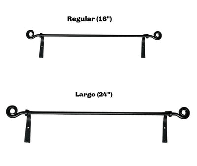 Wrought IronWROUGHT IRON TOWEL BAR with SCROLLS - 2 Sizes & Attached Mounting Wall BracketsaccessoriesaccessorySaving Shepherd