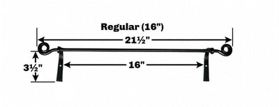 Wrought IronWROUGHT IRON TOWEL BAR with SCROLLS - 2 Sizes & Attached Mounting Wall BracketsaccessoriesaccessorySaving Shepherd