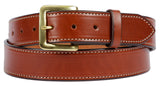 LARGE MONEY BELT - Stitched Bridle Leather & 24" Zipper Pouch