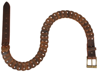 Leather BeltDISTRESSED LEATHER LINK BELT - Adjustable Custom Comfort FitbeltbeltsSaving Shepherd