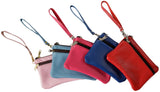 CLUTCH PURSE - Leather Wristlet with Removable Strap in 17 Colors