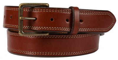 Leather Belt1½" Double Stitched BRIDLE LEATHER BELT - Amish Handmade in USAbelthandmadeSaving Shepherd