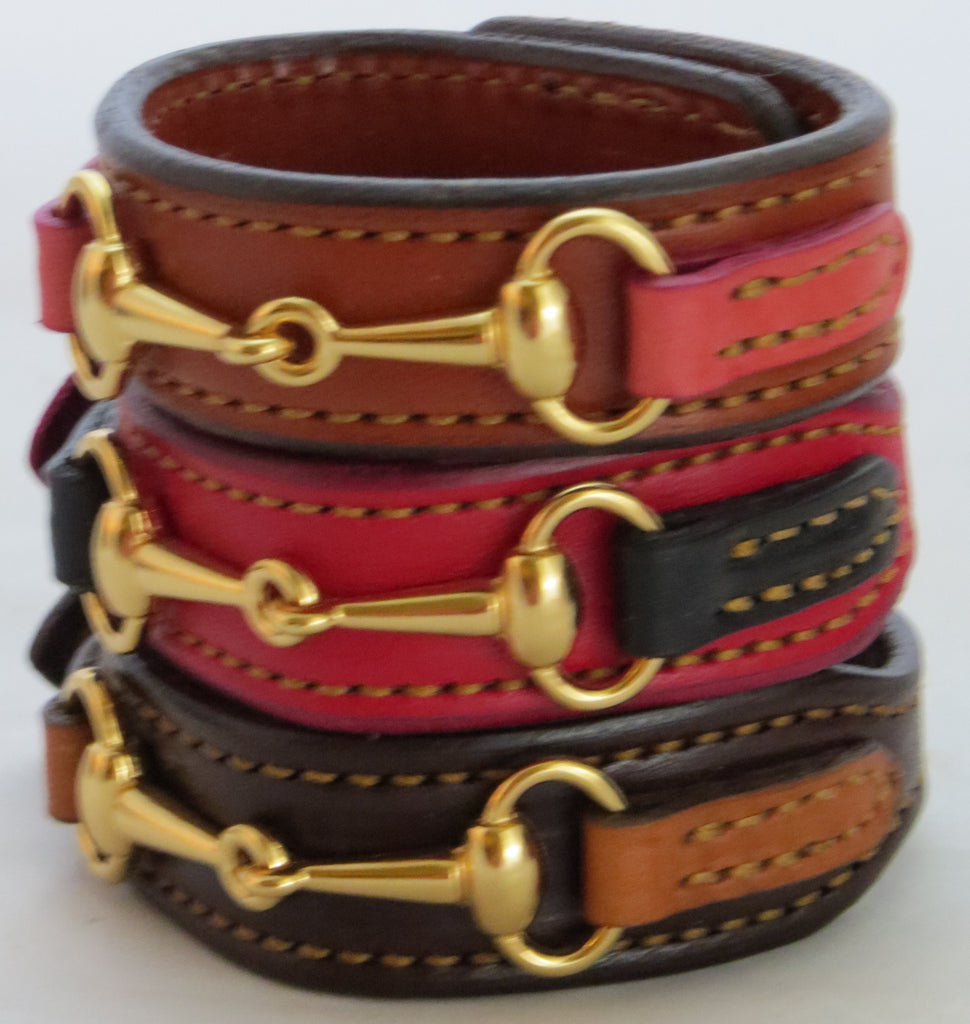 Handtooled Leather LEATHER HORSE SNAFFLE BIT BRACELET – Saving Shepherd