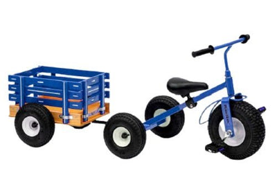 Lapp WagonsAMISH TRICYCLE with TRAILER - Heavy Duty Big Kids Trike & Cart USAAmishWheelstricycletricyclesBlueSaving Shepherd