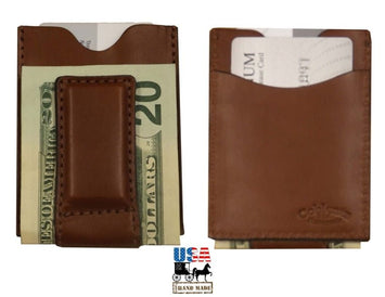 WalletDELUXE LEATHER MAGNET MONEY & CARD CLIP - Minimalist Wallet in 4 Colorscard walletcredit cardSaving Shepherd
