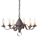 Chandeliers & Ceiling Fixtures21 Inch "CONCORD" CHANDELIER - 6 Arm Punched Tin Candelabra USAcandlecandlesSaving Shepherd