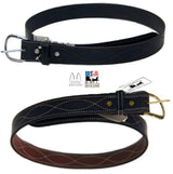 Leather BeltCURVE STITCH BELT - 1½" Wide Black & Brown Leather - USAbeltbeltsSaving Shepherd