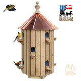 Birdhouse10 ROOM CEDAR BIRDHOUSE - 26" Copper Roof Bird House Condobirdbird houseSaving Shepherd