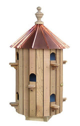 Birdhouse10 ROOM CEDAR BIRDHOUSE - 26" Copper Roof Bird House Condobirdbird houseSaving Shepherd