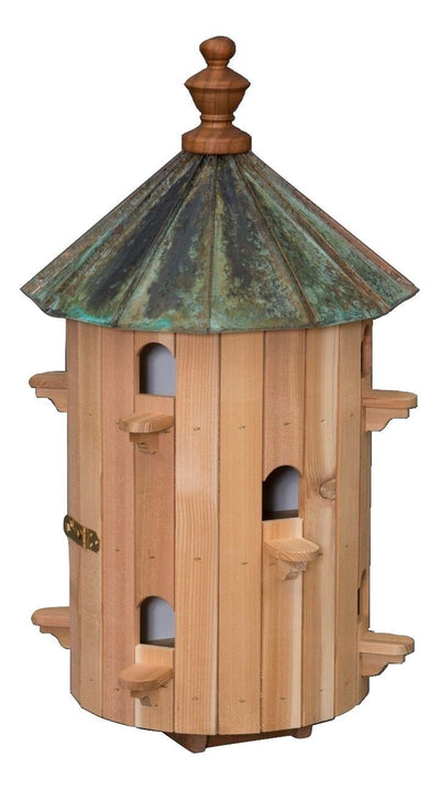 Birdhouse10 ROOM PATINA COPPER TOP BIRDHOUSE - 26" Cedar Bird Condominiumbirdbird houseSaving Shepherd