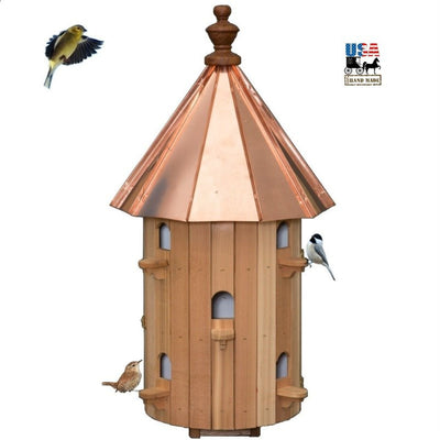 Birdhouse10 ROOM CEDAR BIRDHOUSE- Large 30½" Copper Roof Bird Housebirdbird houseSaving Shepherd