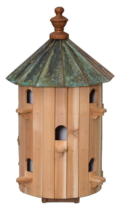 Birdhouse10 ROOM PATINA COPPER TOP BIRDHOUSE - 26" Cedar Bird Condominiumbirdbird houseSaving Shepherd