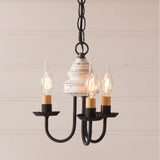 Country LightingWOOD and METAL CHANDELIER Primitive Colonial 3 Candle Candelabra USAcandelabracandleSaving Shepherd