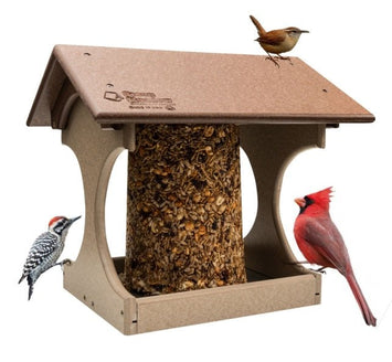 Bird FeederSUET LOG FEEDER - Large 4 Season Post Mount or Hanging Seed Feederbirdbird feederSaving Shepherd