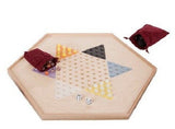 Wooden & Handcrafted Toys2 CLASSIC CHECKER GAMES - Chinese Checkers & Traditional Wood Board with Glass Marblesboardboard gameSaving Shepherd