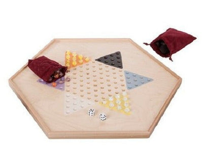 Wooden & Handcrafted Toys2 CLASSIC CHECKER GAMES - Chinese Checkers & Traditional Wood Board with Glass Marblesboardboard gameSaving Shepherd