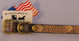 Handcrafted for PetsLEATHER PET COLLAR with Faux Snakeskin for Dog Cat or Small PetCatcatsSaving Shepherd