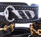 Handtooled LeatherLEATHER HORSE BIT BRACELET Black & Faux Fur Zebra Print with Silver Equestrian SnaffleAmerican MadeAmishSaving Shepherd