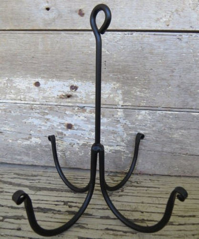 Herb HookWROUGHT IRON 4 ARM HERB HOOK - Amish Hand Forged Primitive Drying Rackcurbsaving shepherdSaving Shepherd