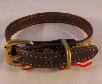 Handcrafted for PetsLEATHER PET COLLAR with Faux Snakeskin for Dog Cat or Small PetCatcatsSaving Shepherd