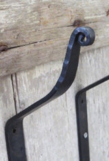 PrimitivesCAST IRON HOOK Hand Forged Double Coat Tree Wall Hook by Amish BlacksmithSaving Shepherd