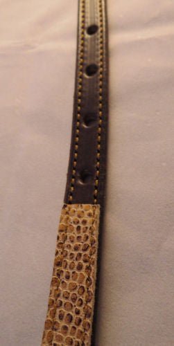 Handcrafted for PetsLEATHER PET COLLAR with Faux Snakeskin for Dog Cat or Small PetCatcatsSaving Shepherd