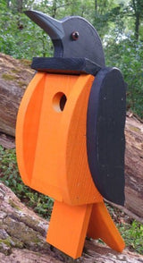 BirdhouseBALTIMORE ORIOLE BIRDHOUSE - Black & Orange Post Mount HousebirdbirdhouseSaving Shepherd