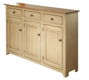 Sideboards & BuffetsCOUNTRY BUFFET DINING CABINET w 3 DOORS Wormy Maple Amish Handmade FurniturecupboardsdiningSaving Shepherd