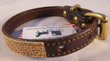Handcrafted for PetsLEATHER PET COLLAR with Faux Snakeskin for Dog Cat or Small PetCatcatsSaving Shepherd