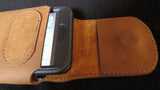 Handtooled LeatherHANDMADE LEATHER PHONE CASE with WALLET iPhone Plus Galaxy LG Samsung Belt Holster USA6AmishSaving Shepherd