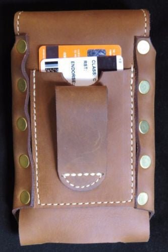 Handtooled LeatherHANDMADE LEATHER PHONE CASE & WALLET Amish Made Belt Holster iPHONE 6 Plus Galaxy LG USAAmishbelt holsterSaving Shepherd