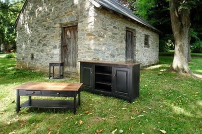 TablesCOFFEE TABLE Wormy Maple Top Primitive Hardwood Amish Handmade FurnitureofficetablesSaving Shepherd